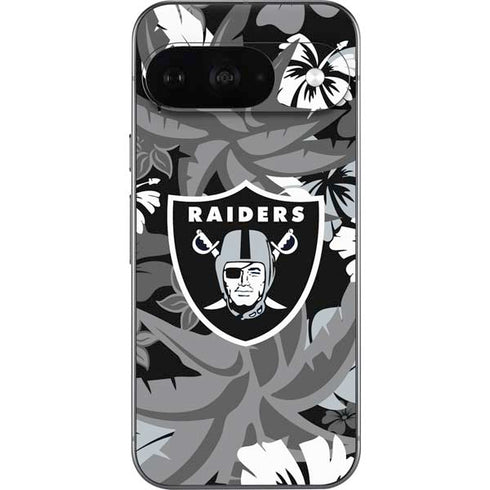 NFL Las Vegas Raiders Tropical Print Google Pixel 9 Skin